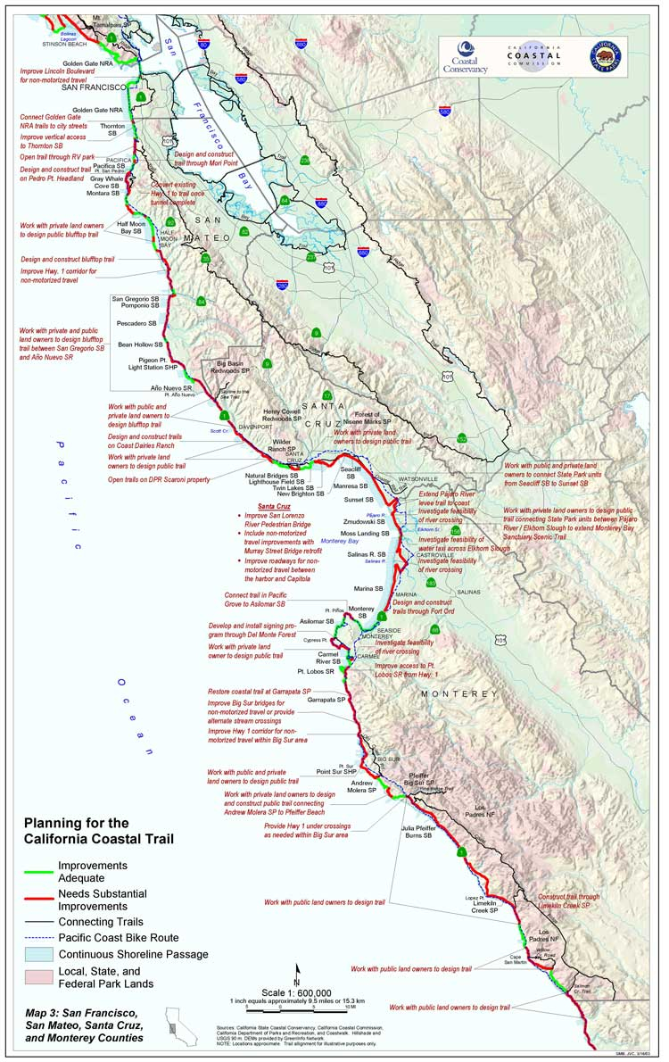California Coastal Trail - Southern California Trail Maps