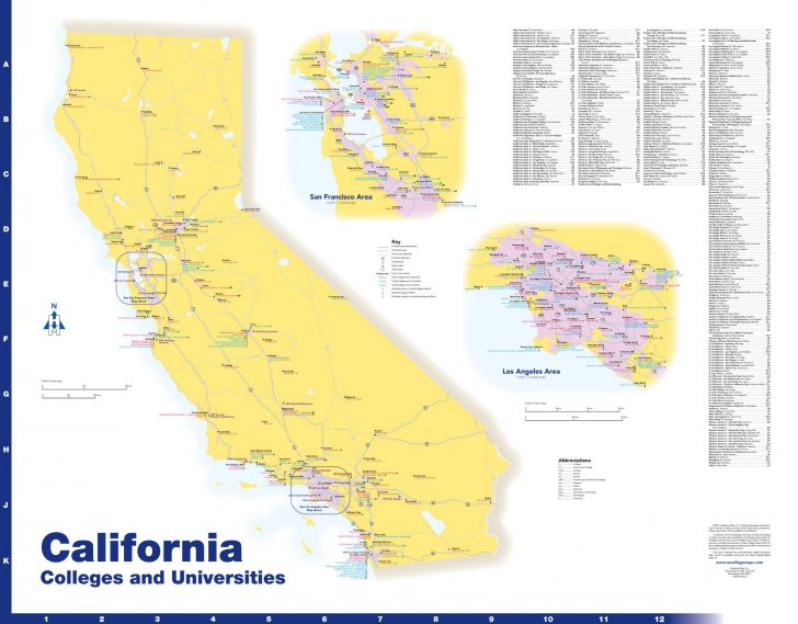 Colleges In California Map