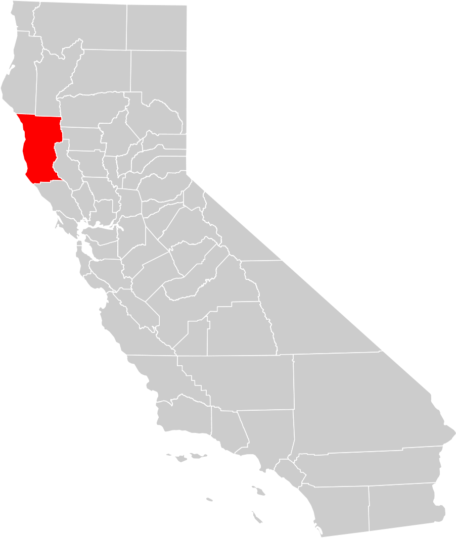 California County Map (Mendocino County Highlighted) • Mapsof - Mendocino County California Map