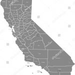 California County Map Vector Outline Gray Image Vectorielle De Stock   California County Map