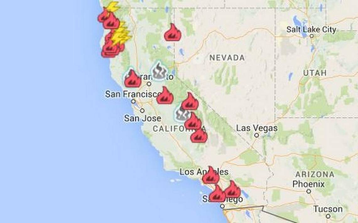 California Fires Map Today My Blog New Of Wildfires - Touran - California Fires Map Today