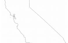 California Free State Printables | Free Printable California Outline - Printable Maps By Waterproofpaper Com
