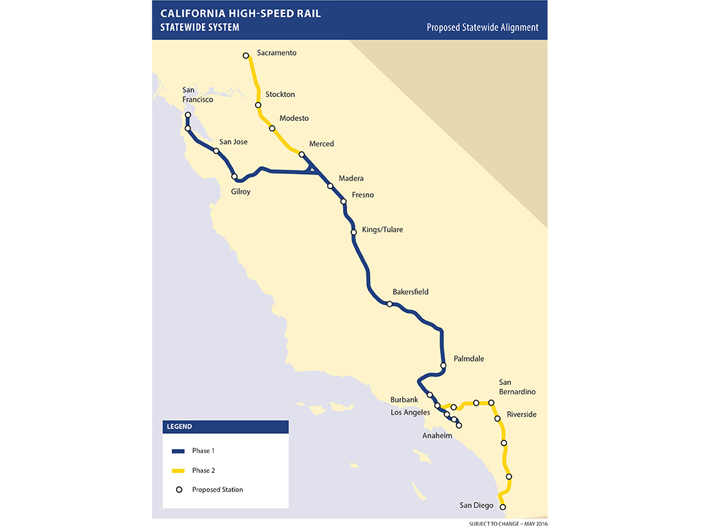 California High Speed Rail Plan Scaled Back - Railway Gazette - California High Speed Rail Map
