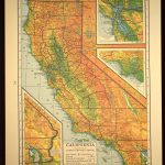 California Map California Topographic Map Colorful Colored | Map   California Map Wall Art