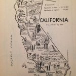 California Map Coloring Book Page / Vintage Map Art / 1950S | Etsy   California Map Book