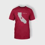 California Map T Shirt (Red)   Coveral   California Map Shirt