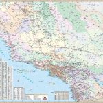 California Map With Cities Southern California Wall Map   Klipy   California Wall Map