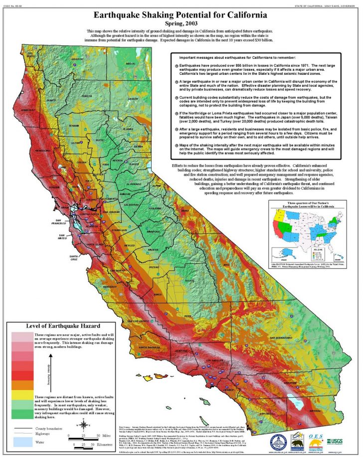 california topographic map elevations