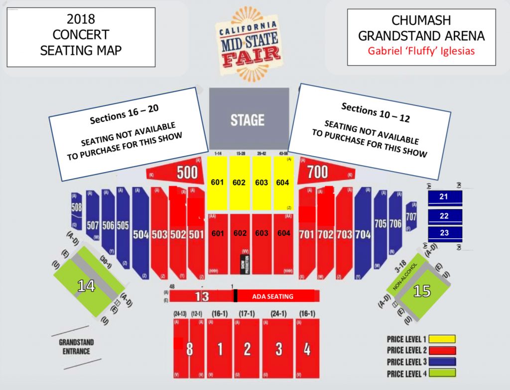 California Mid State Fair Seating Chart Map Of California Mid State