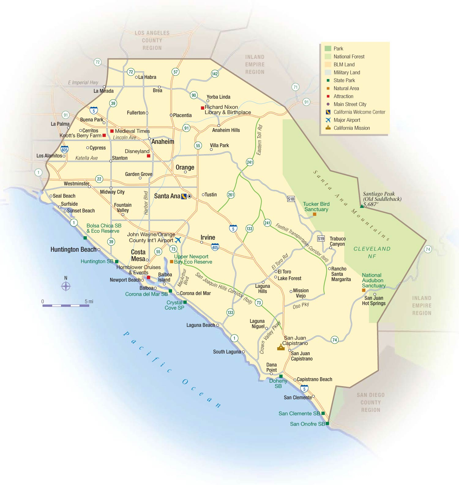 California Orange County Map Detail Map Of Map Of California Cities - Orange County California Map