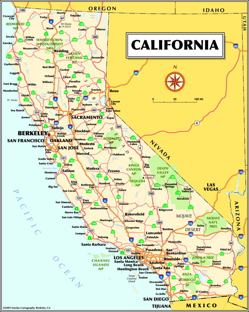 California Outline Map With Show Map Of California With Cities - Show Map Of California