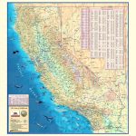 California Physical Wall Map   The Map Shop   California Wall Map