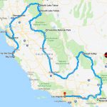 California Road Trip Itinerary California Map With Cities California   California Road Trip Trip Planner Map