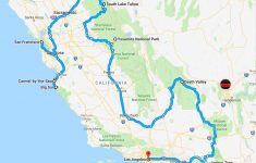 California Road Trip Itinerary California Map With Cities California - California Vacation Planning Map
