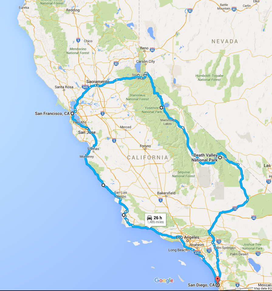 California Rv Road Trip Planner - Roverpass - California Vacation Planning Map