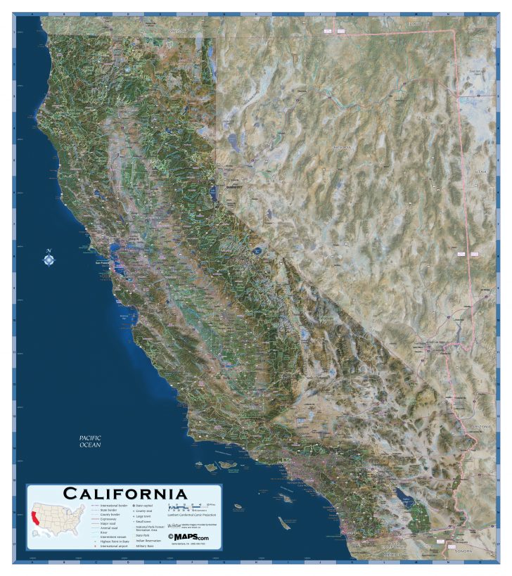 California Map Satellite