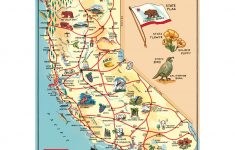 california sightseeing map vintage style poster at retro planet california map poster California Sightseeing Map Vintage Style Poster At Retro Planet - California Map Poster