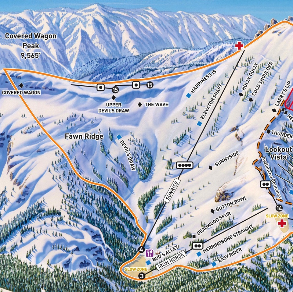 California Ski Maps | Kirkwood Ski Resort Trail Map - Kirkwood California Map