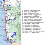 California State Beaches Map   Klipy   Northern California State Parks Map