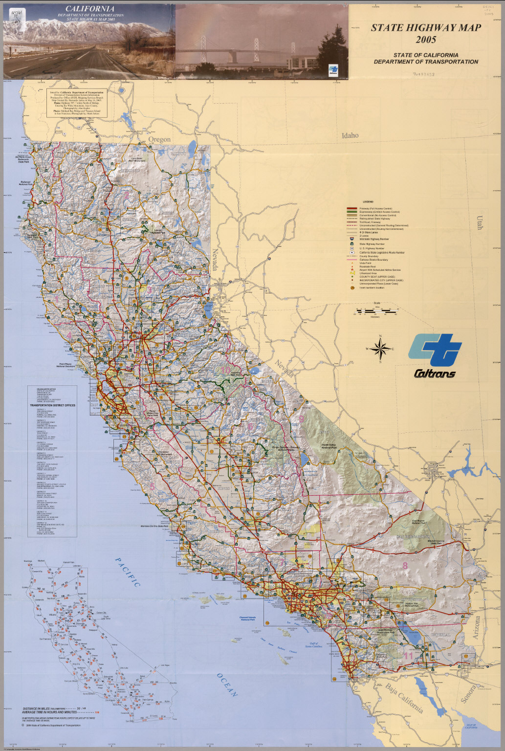 California) State Highway Map 2005. - David Rumsey Historical Map - California State Map Pictures