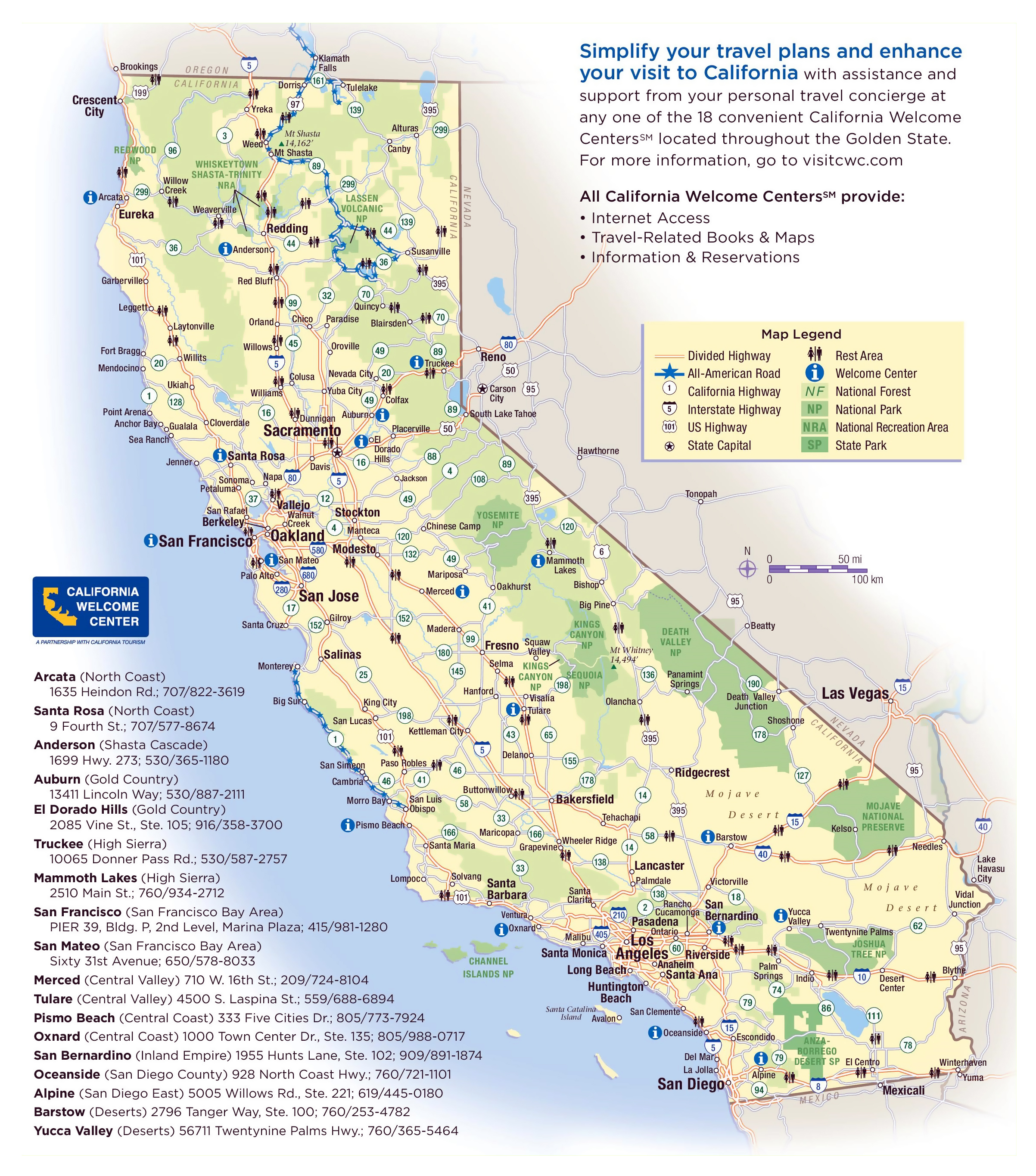 California State Map Map High Resolution Printable Maps Of - California State Parks Camping Map