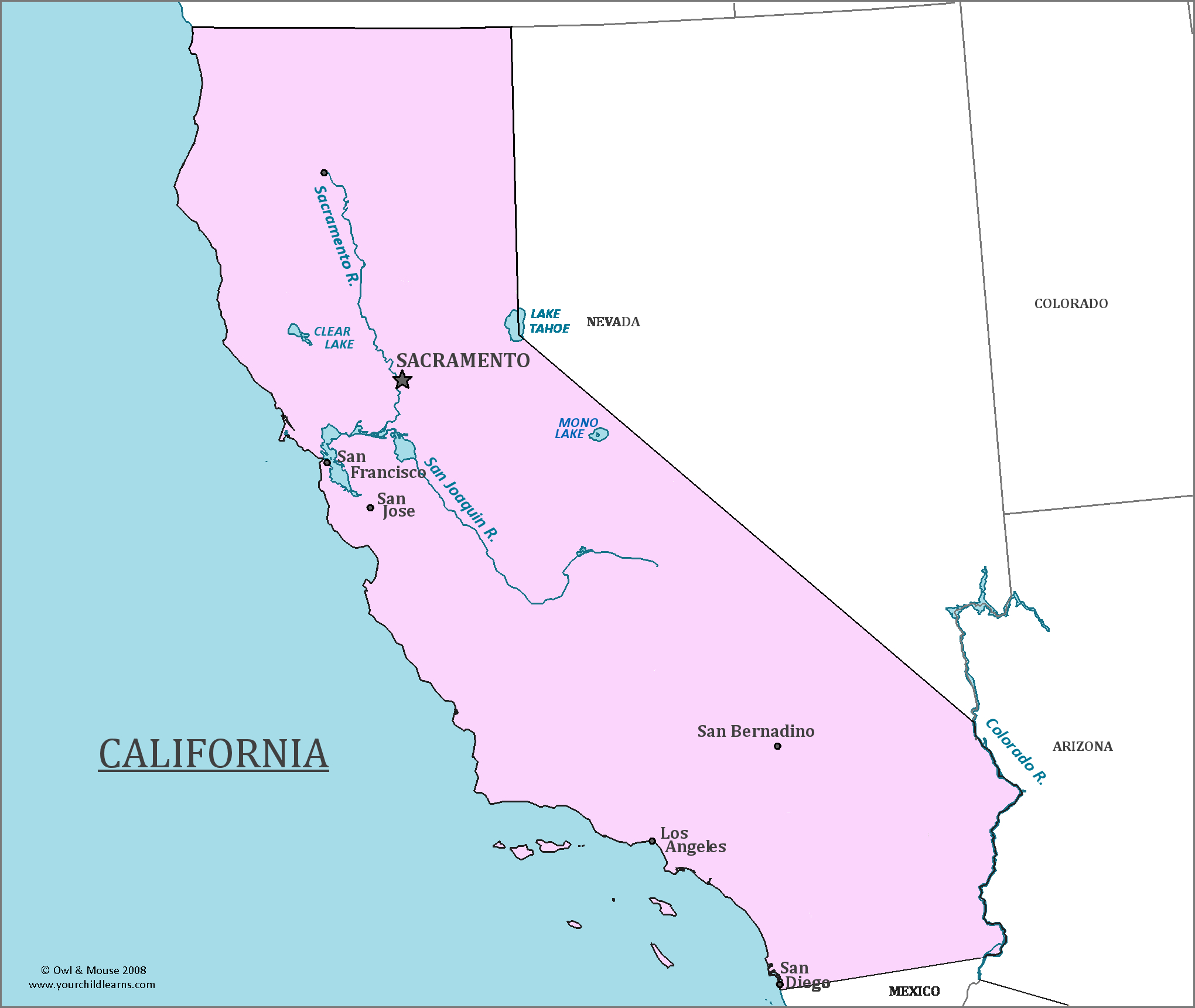 California State Map - Map Of California And Information About The State - California Map With States
