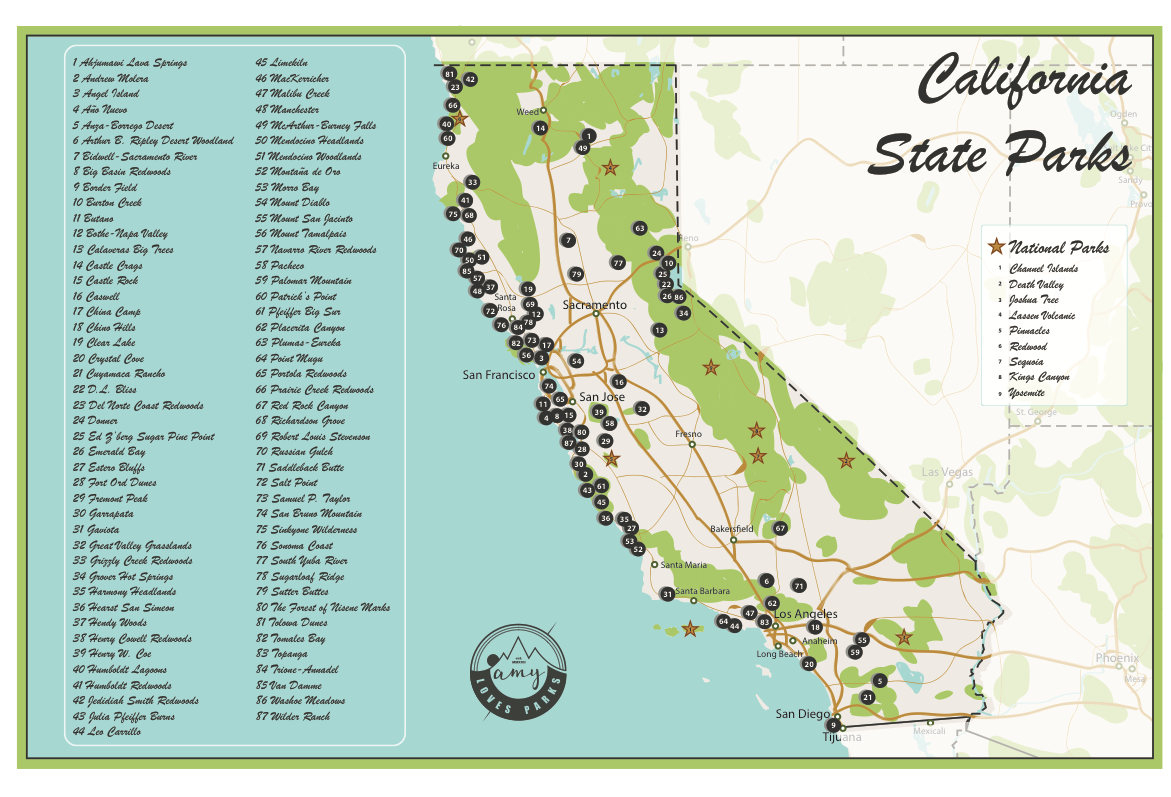California State Parks Map - Klipy - California State Campgrounds Map