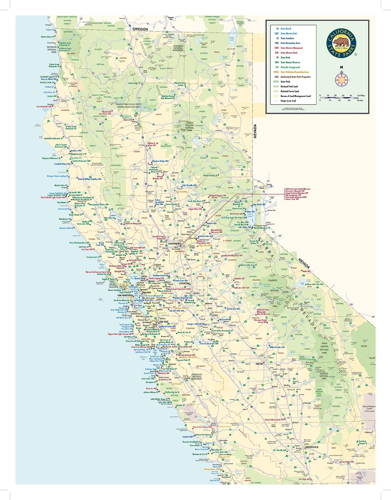 California State Parks Statewide Map - California State And National Parks Map