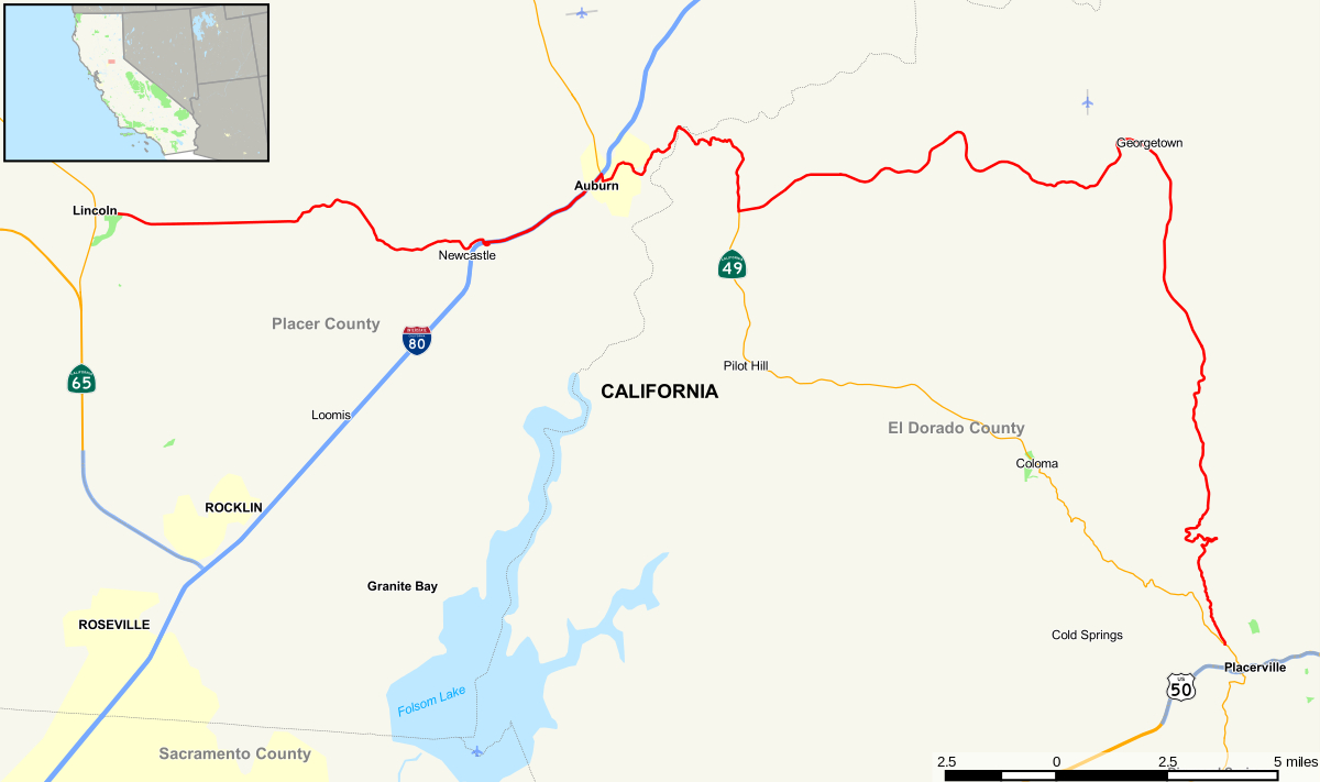 California State Route 193 - Wikipedia - Auburn California Map