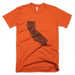 California T Shirt, California Map Tshirt, California State Map   California Map T Shirt