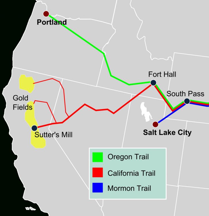 California Trail - Wikipedia - Backpacking Maps California | Printable Maps