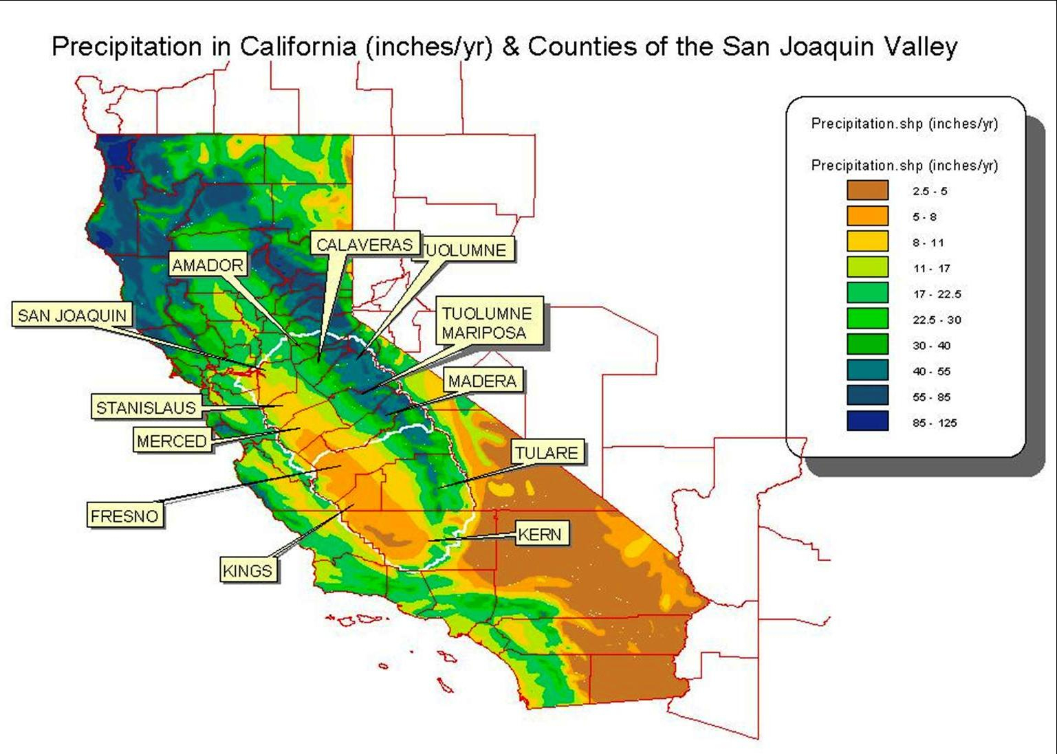 California Water Resources Map - Klipy - California Water Rights Map