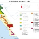 Californias Central Coast Maps With Road Central California Wineries   Central California Wineries Map