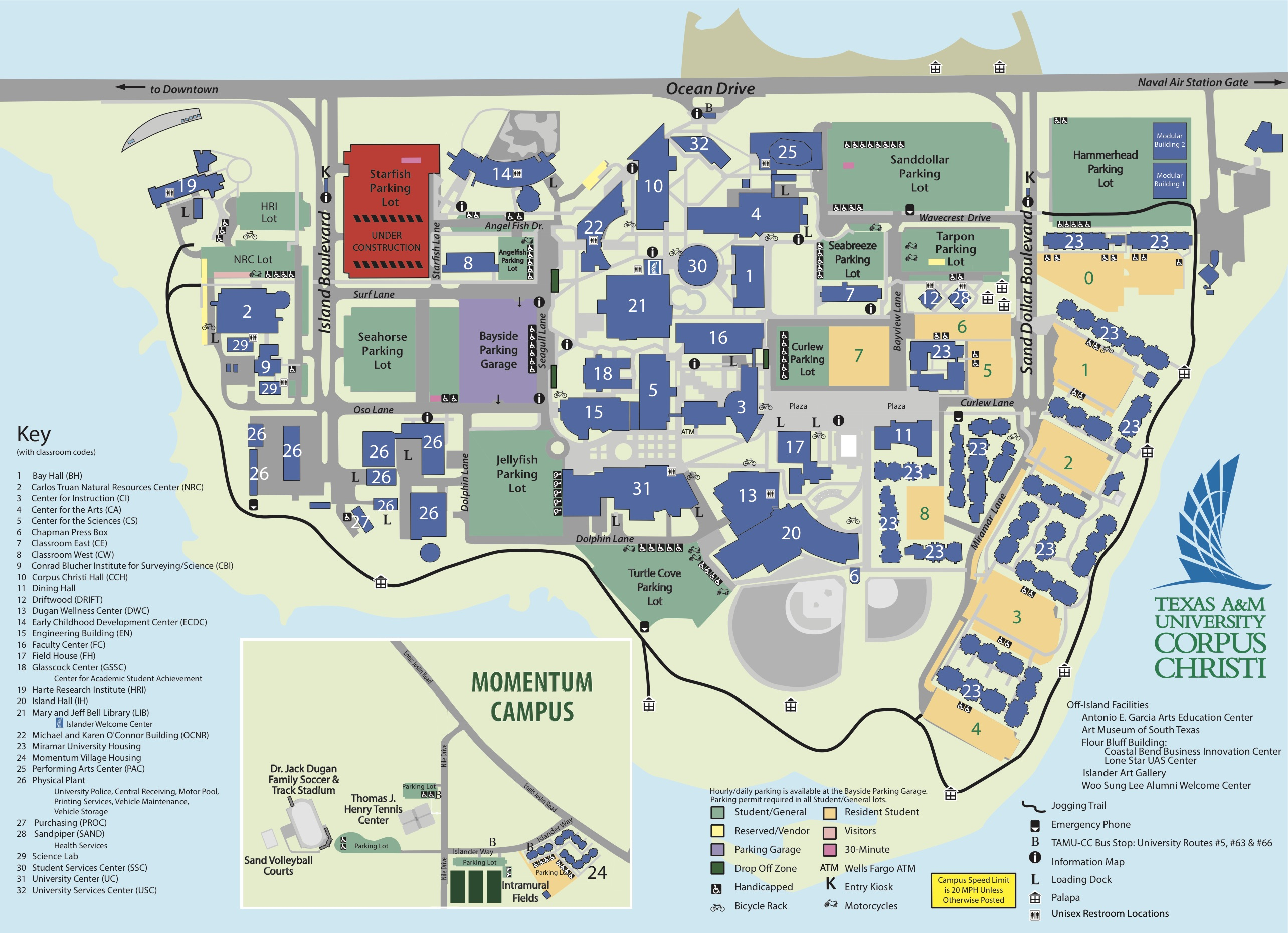 Campus Map Texas A&amp;amp;m University-Corpus Christi - Texas A&amp;amp;m Parking Map
