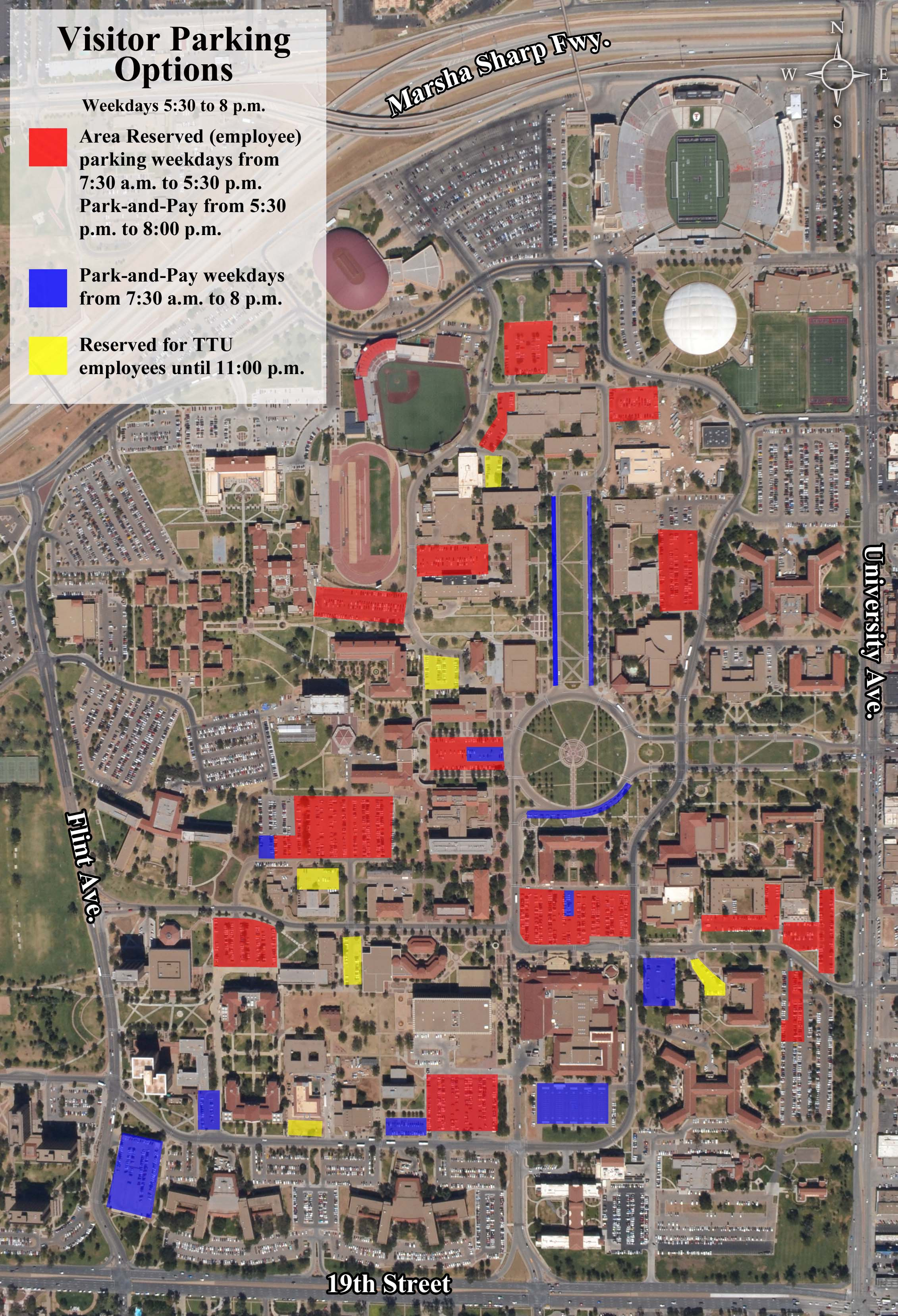 Campus Maps | Transportation &amp;amp; Parking Services | Ttu - Texas Tech Dorm Map
