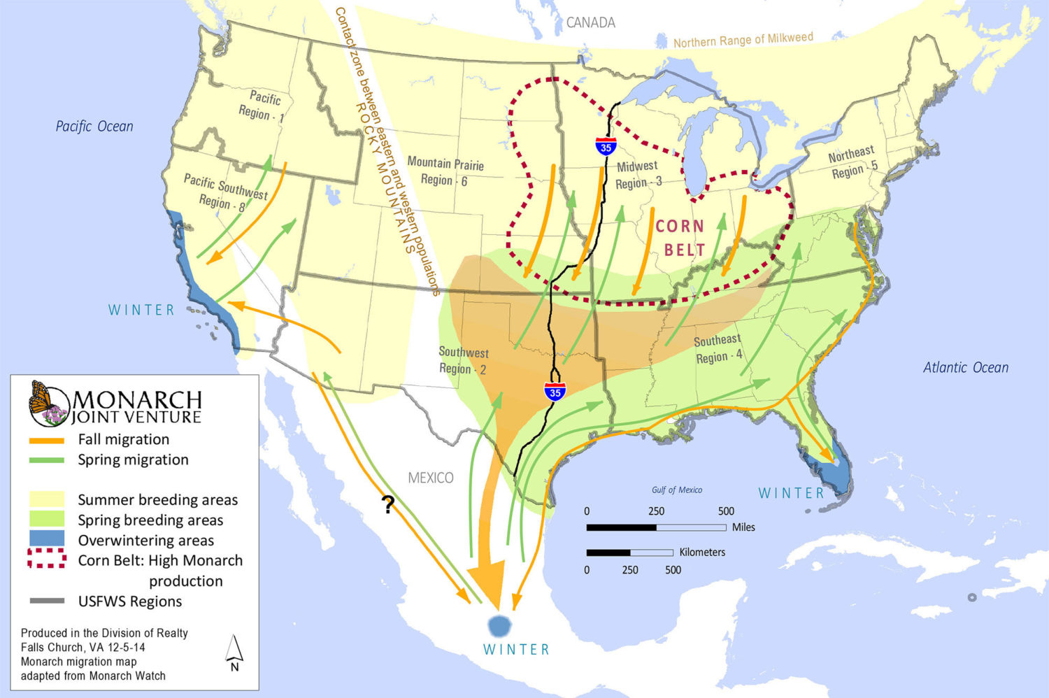 Can The Monarch Highway Help Save A Butterfly Under Siege? - Yale E360 - Monarch Butterfly Migration Map California