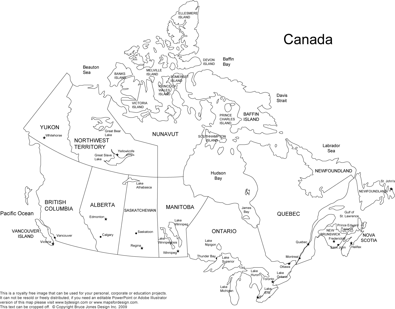 Canada And Provinces Printable, Blank Maps, Royalty Free, Canadian - Large Printable Map Of Canada