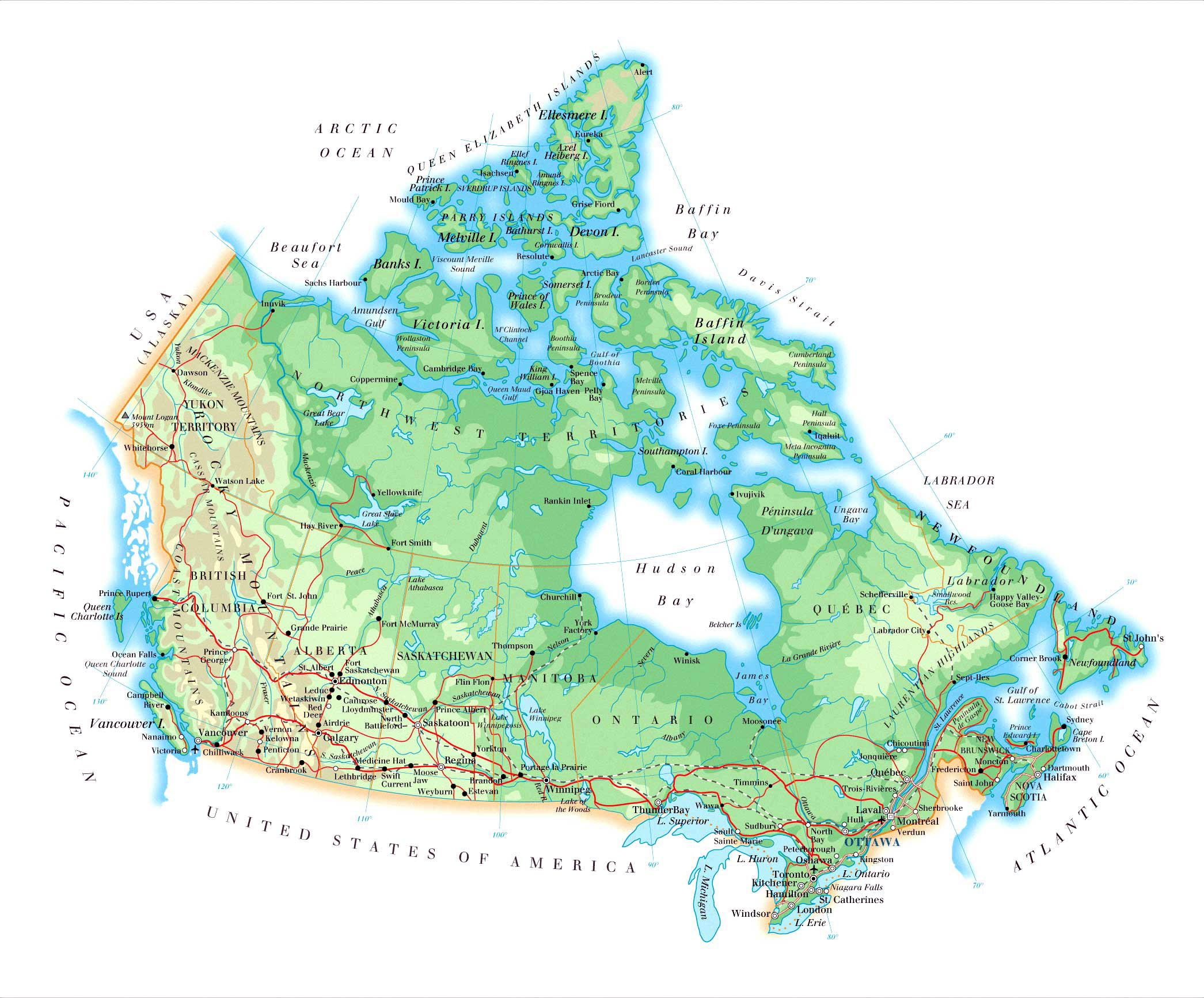Canada Maps | Printable Maps Of Canada For Download - Printable Road Map Of Canada