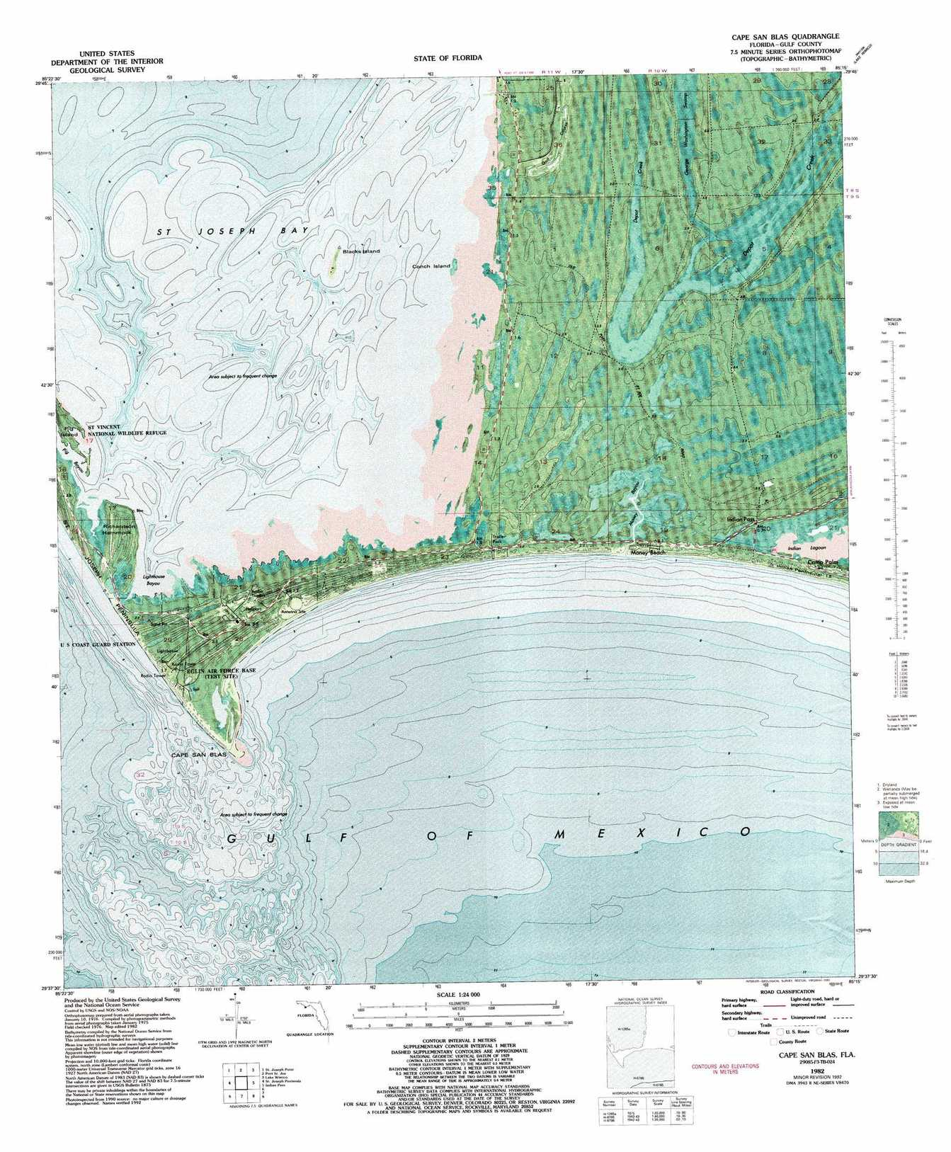 Cape San Blas Topographic Map, Fl - Usgs Topo Quad 29085F3 - Cape San Blas Florida Map