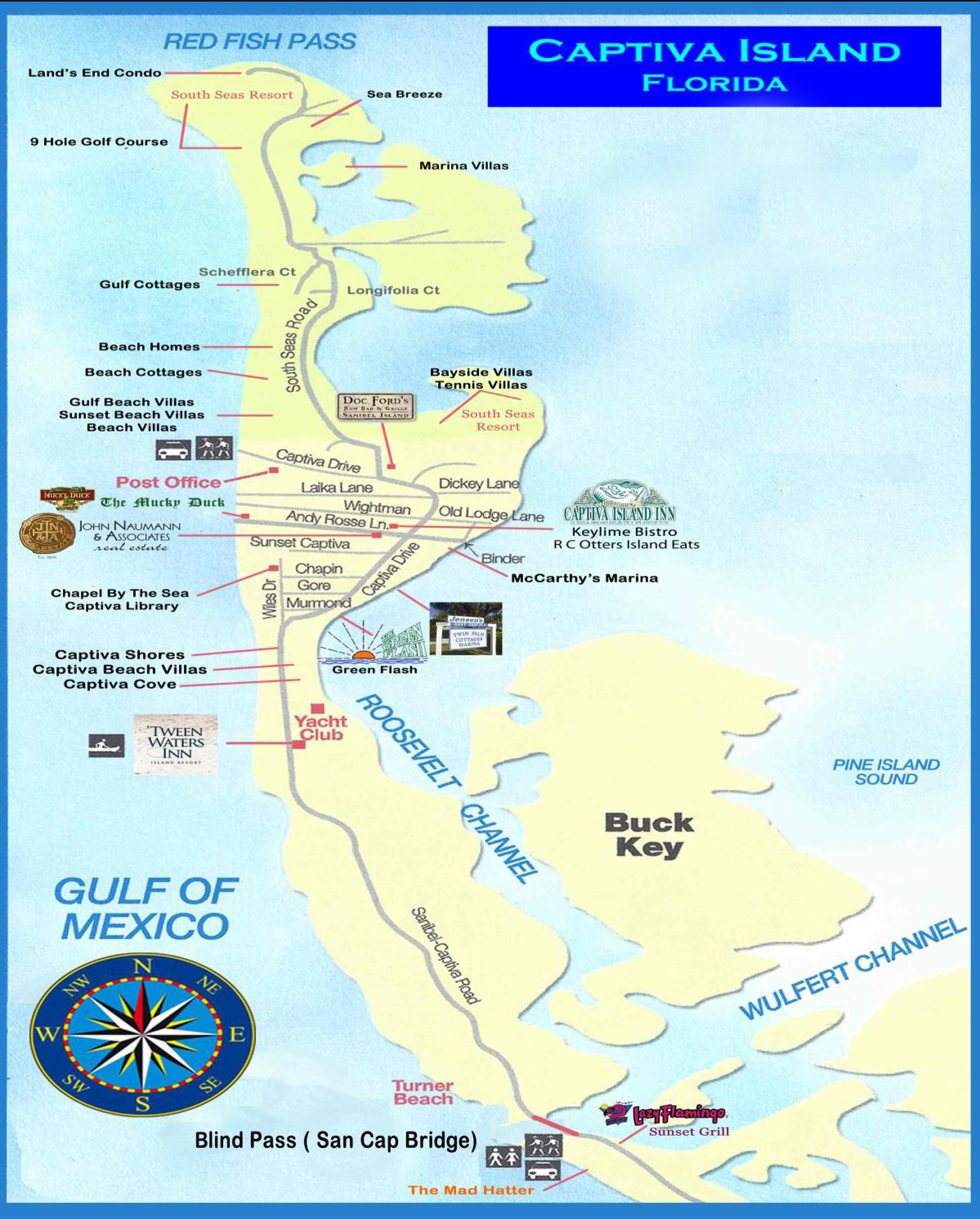 Captiva &amp;amp; Sanibel Island Map - Captiva Florida Map