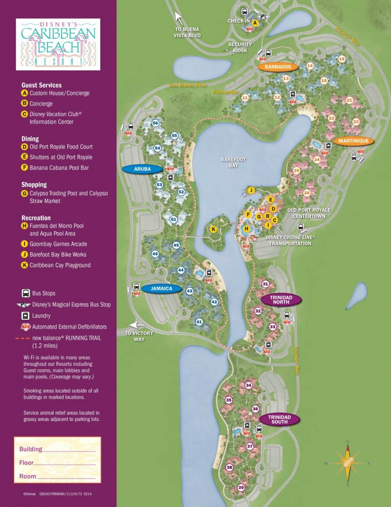 Caribbean Beach Resort Map Disney Vacation Caribbean Beach Florida Resorts Map 768x994 