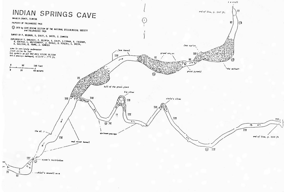 Caveatlas » Cave Diving » United States » Indian Springs - Florida Cave Diving Map