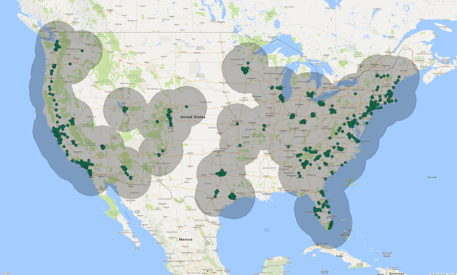 Ccs Dc Fast Charger Coverage Map - Dc Fast Charging Stations California Map