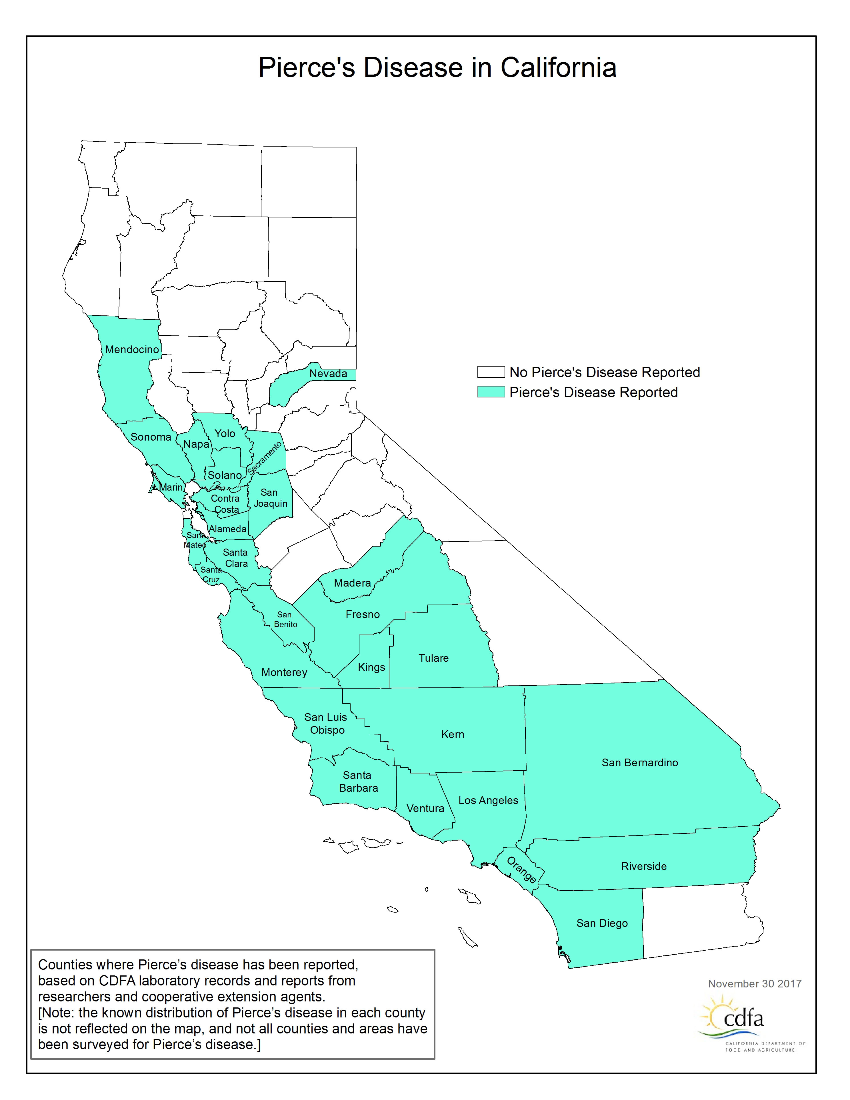 Cdfa &amp;gt; Pierce&amp;#039;s Disease Control Program &amp;gt; Maps - Interactive Map Of California