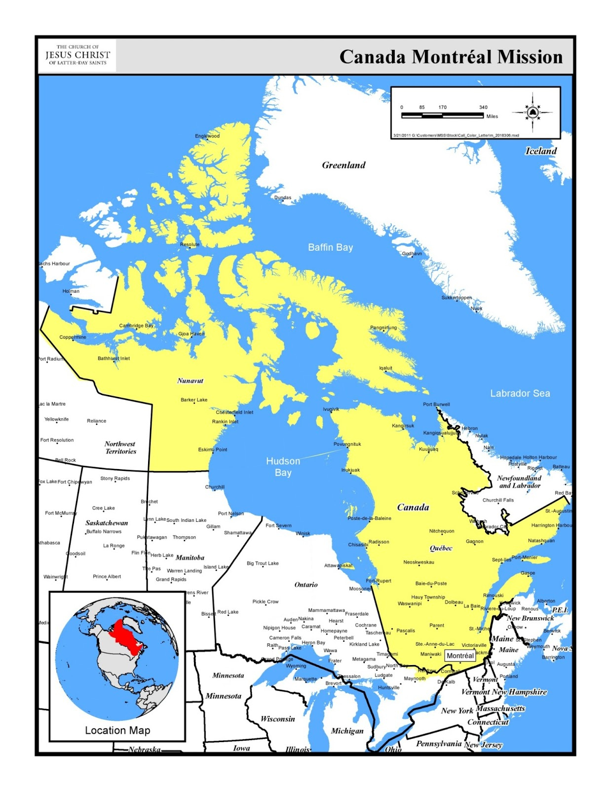 Celina Ferguson: Canada Montreal Mission Map! - California Lds Missions Map