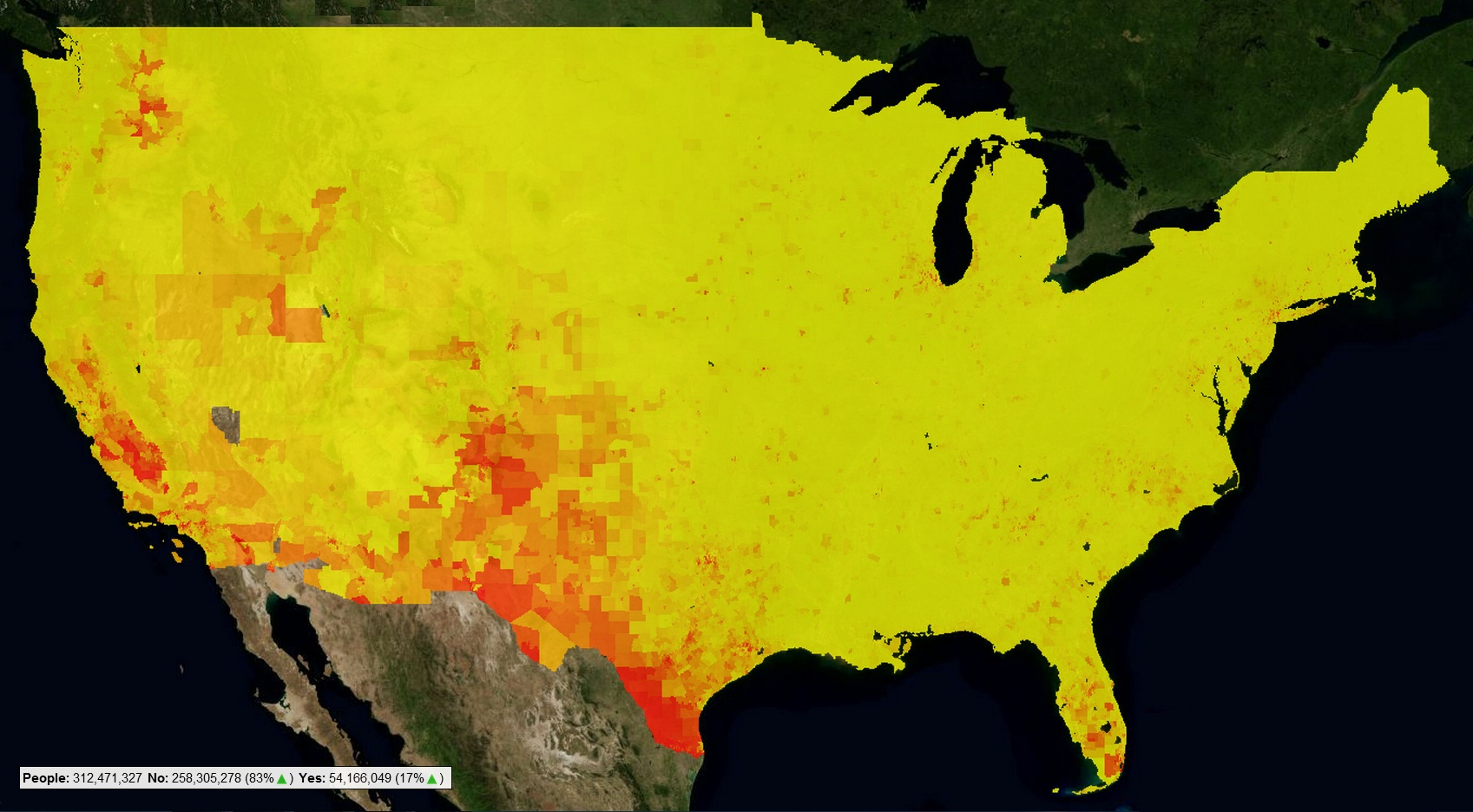 Censusviewer – Screenshots And Example Images - Texas Population Heat Map