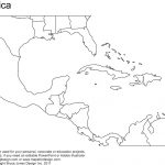Central America Printable Outline Map, No Names, Royalty Free | Cc   Free Printable Map Of The Caribbean Islands