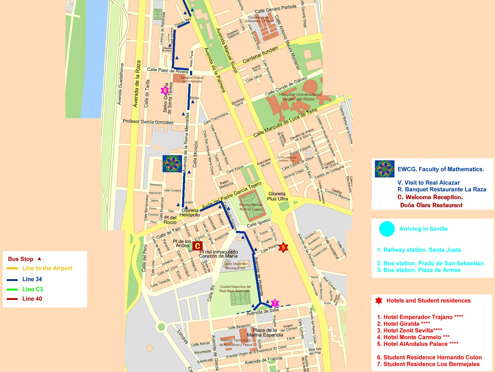 Central Seville Tourist Map - Seville • Mappery - Seville Tourist Map Printable