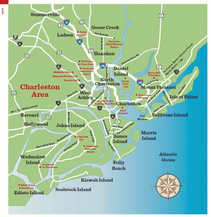 Charleston Sc Maps Traveler Mag Printable Map Of Charleston Sc 1 728x748 