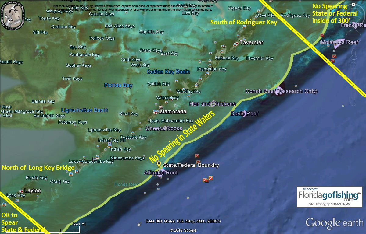 Charts And Maps Florida Keys - Florida Go Fishing - Florida Reef Map